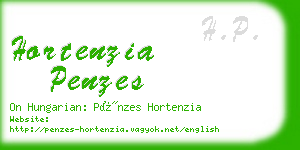 hortenzia penzes business card